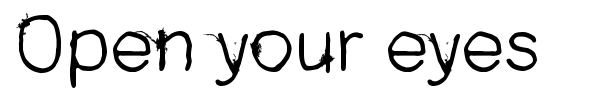 Open your eyes font preview